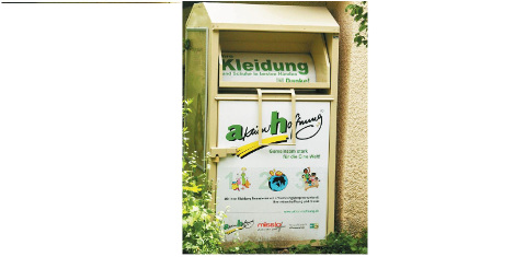 Der Altkleider-Container von St. Lorenz