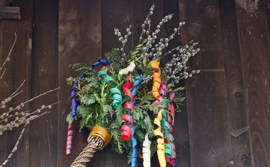 Palmbuschen binden in St. Thomas und in St. Lorenz