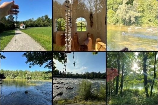 „Walk and Pray“ Rosenkranz beten entlang der Isar